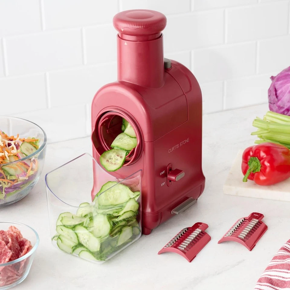 Rotary Cheese Grater with 5 Stainless Steel Blades – Manual Hand Crank Vegetable Slicer, Multi-Function Kitchen Shredder for Cheese, Vegetables & Meal Prep